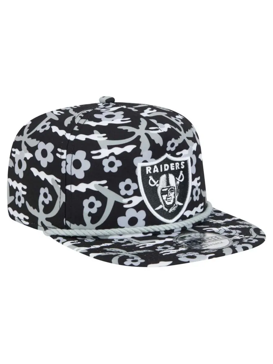 New Era Мужская черная бейсболка Las Vegas Raiders Wakey Wakey Golfer Snapback — изображение 3 из 4, черный