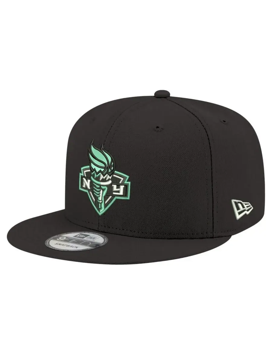 New Era Мужская и женская черная кепка-снепбек 9FIFTY с логотипом New York Liberty