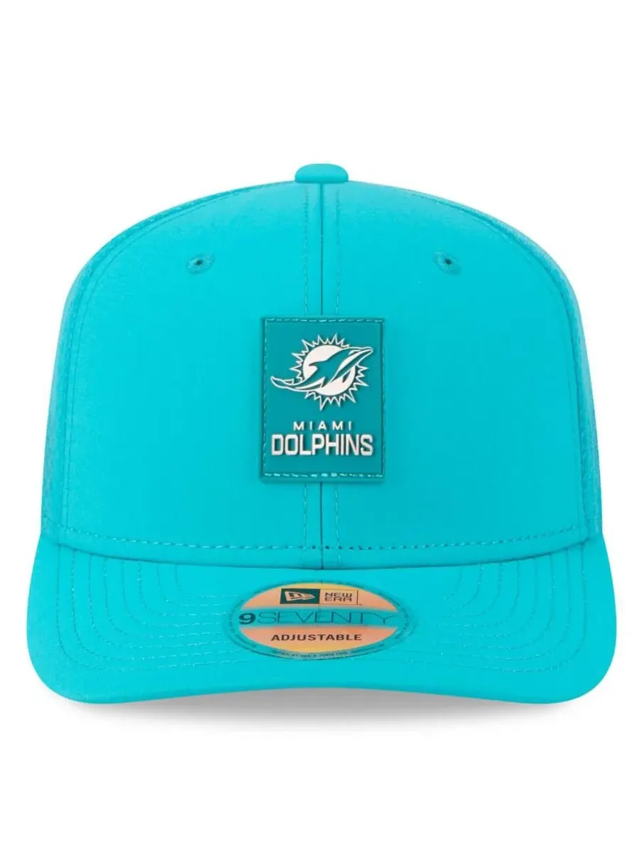 Мужская регулируемая кепка-тракер Aqua Miami Dolphins 2025 Sideline 9SEVENTY New Era — изображение 5 из 5, голубой