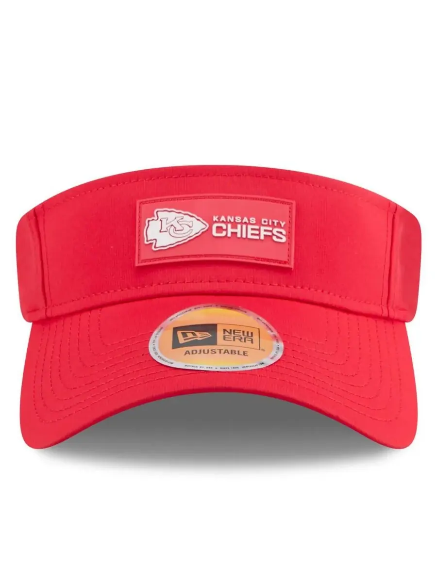 New Era Мужская красная бейсболка Kansas City Chiefs 2025 Sideline Visor Hat — изображение 5 из 5, красный