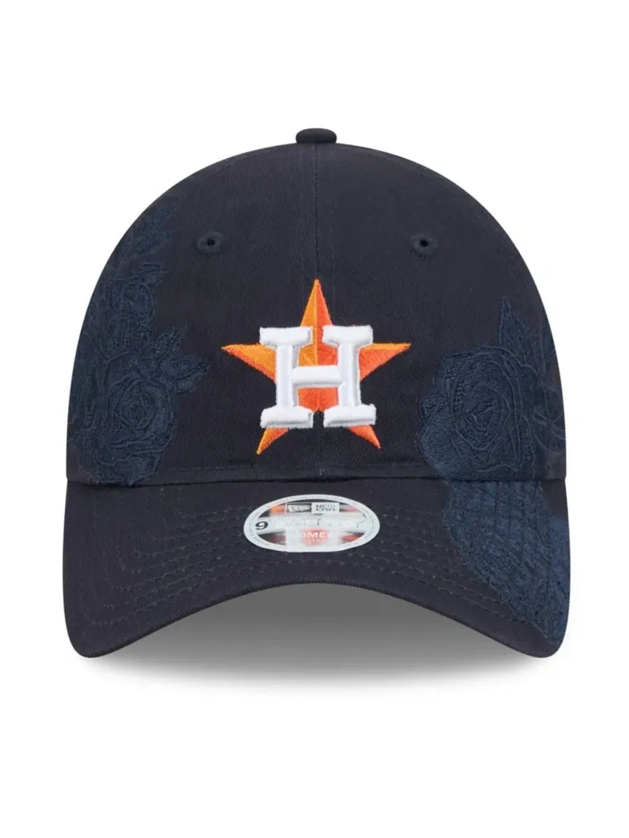 Кепка с вышивкой роз Houston Astros 9TWENTY New Era — изображение 2 из 5, темно-синий