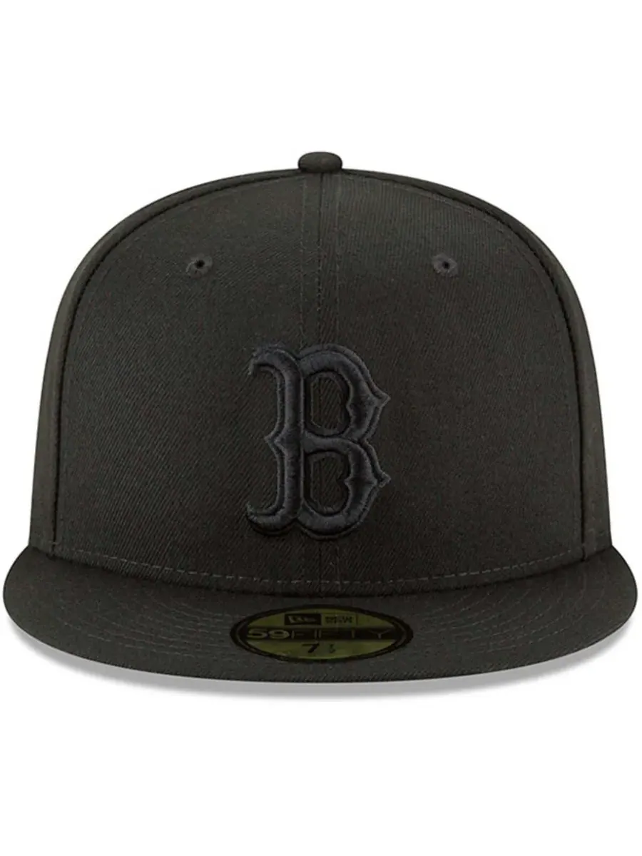 New Era Мужская черная бейсболка Boston Red Sox Basic 59FIFTY с основным логотипом — изображение 4 из 4, черный