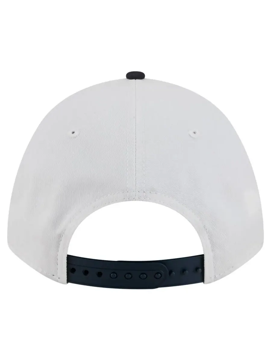 New Era Мужская кепка 9FORTY A-Frame M-Crown с регулируемой высотой, бело-синяя, с аркой в виде — изображение 4 из 5