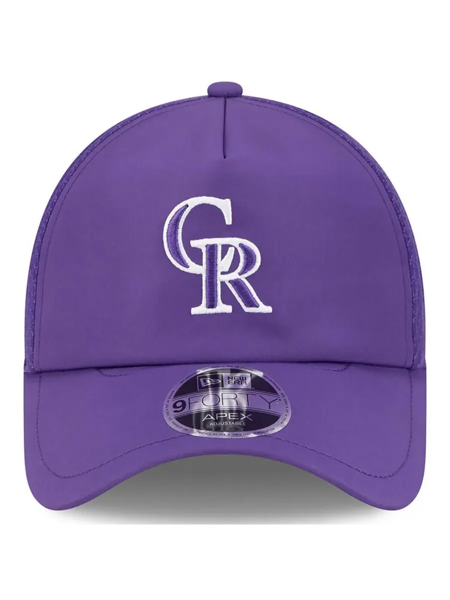 Бейсболка с вышитым логотипом New Era, Colorado Rockies — изображение 4 из 4, фиолетовый