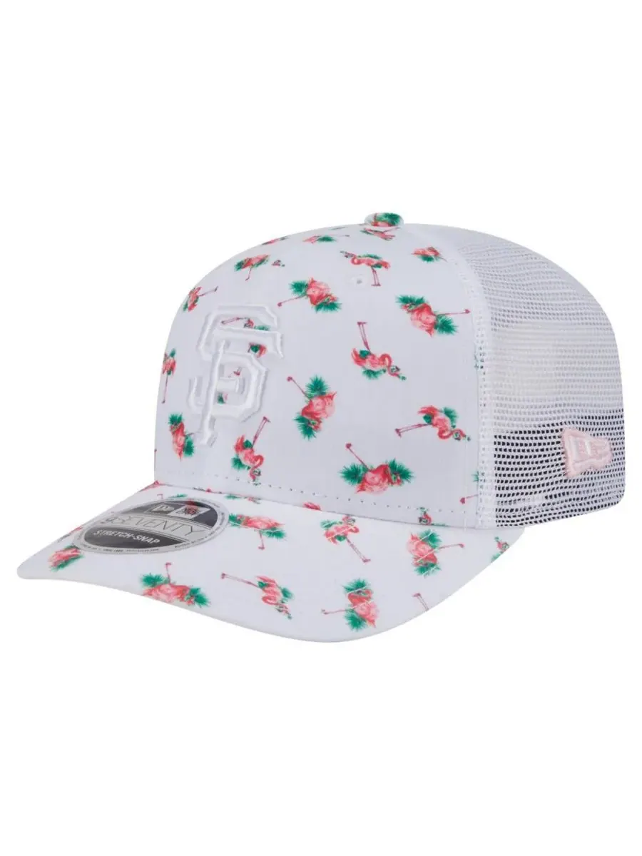 New Era Мужская белая кепка San Francisco Giants Flamingo с сетчатой задней частью и