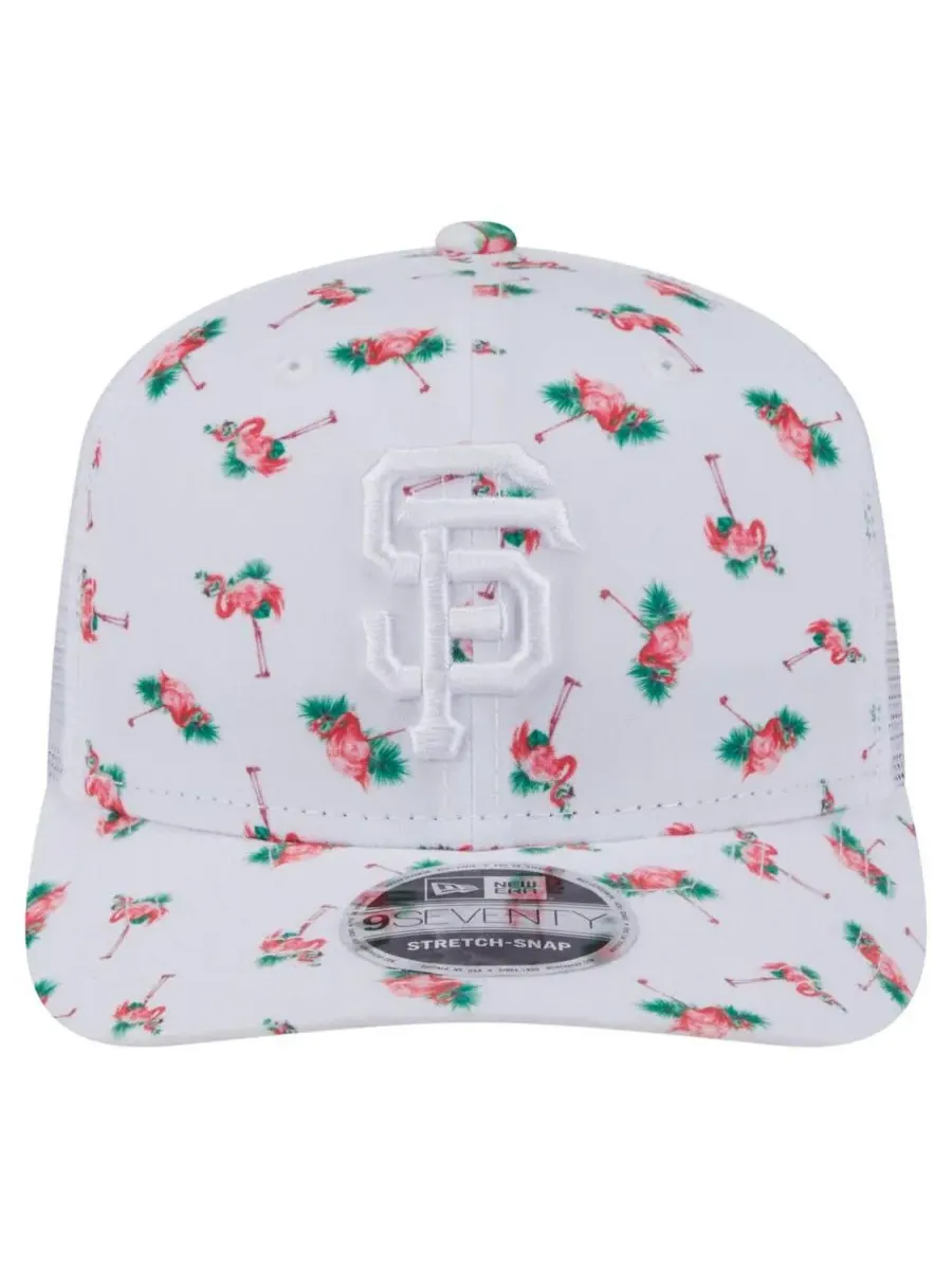 New Era Мужская белая кепка San Francisco Giants Flamingo с сетчатой задней частью и — изображение 2 из 4, белый
