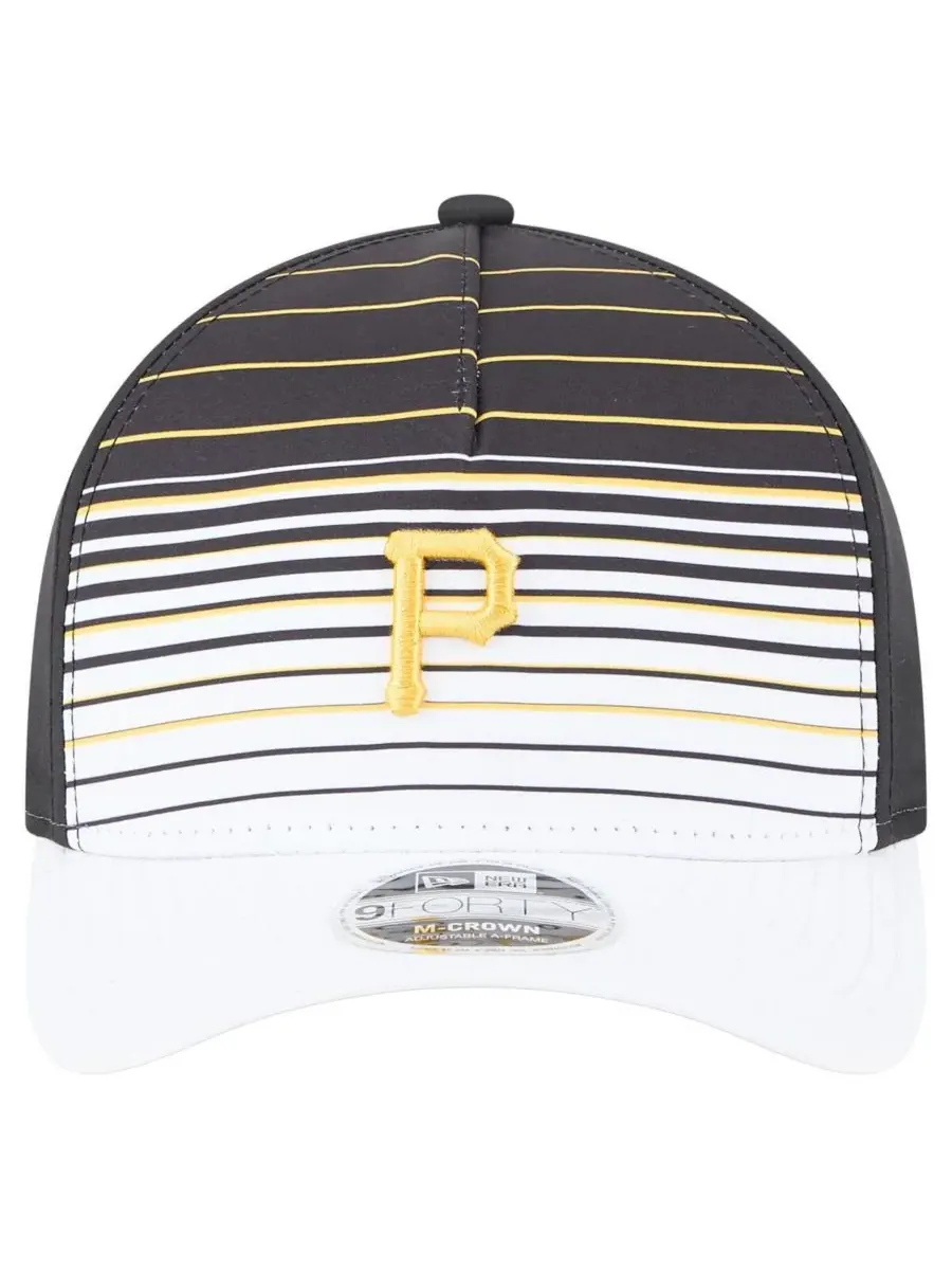 New Era Мужская черная кепка Pittsburgh Pirates Gradient 9FORTY с регулируемой высотой тульи M-Crown — изображение 2 из 4