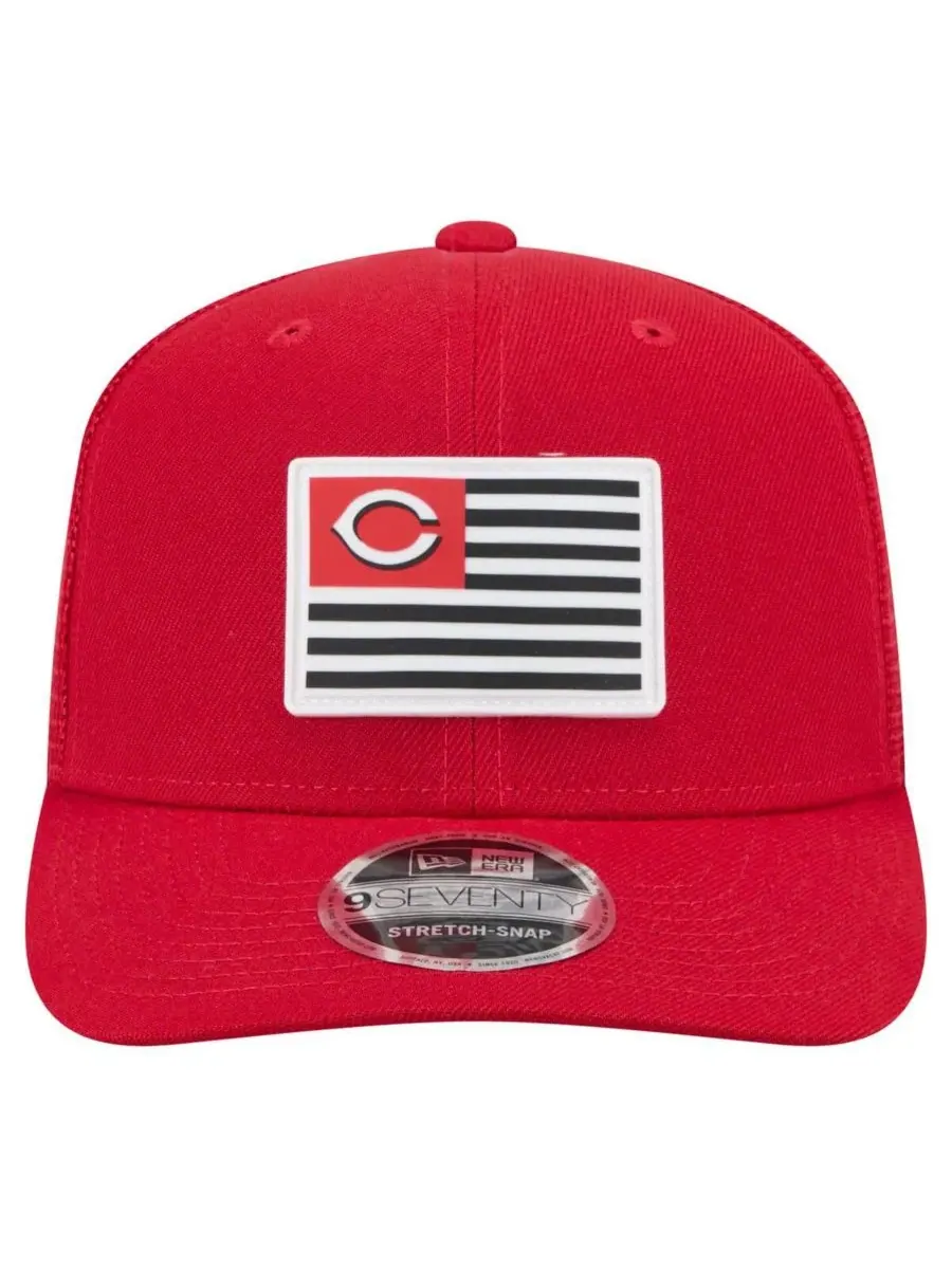 New Era Мужская красная кепка Cincinnati Reds с флагом команды 9SEVENTY COOLERA, застегивающаяся на — изображение 2 из 4