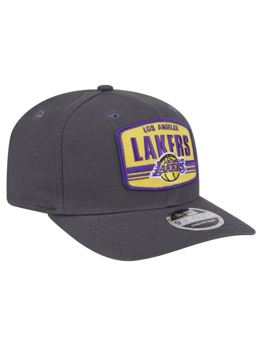 Мужская регулируемая кепка с графитовой нашивкой команды Los Angeles Lakers Elevated Patch 9SEVENTY — изображение 4 из 5