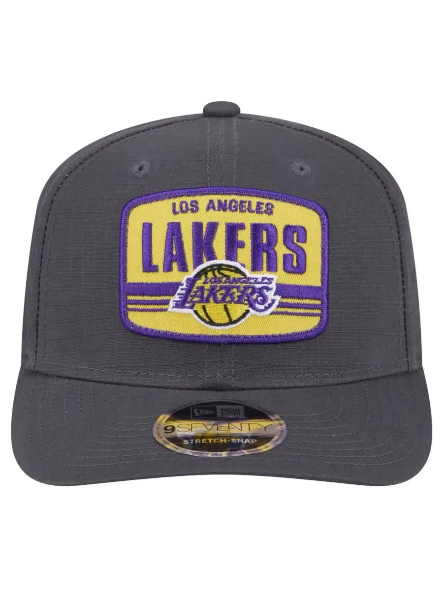 Мужская регулируемая кепка с графитовой нашивкой команды Los Angeles Lakers Elevated Patch 9SEVENTY — изображение 5 из 5