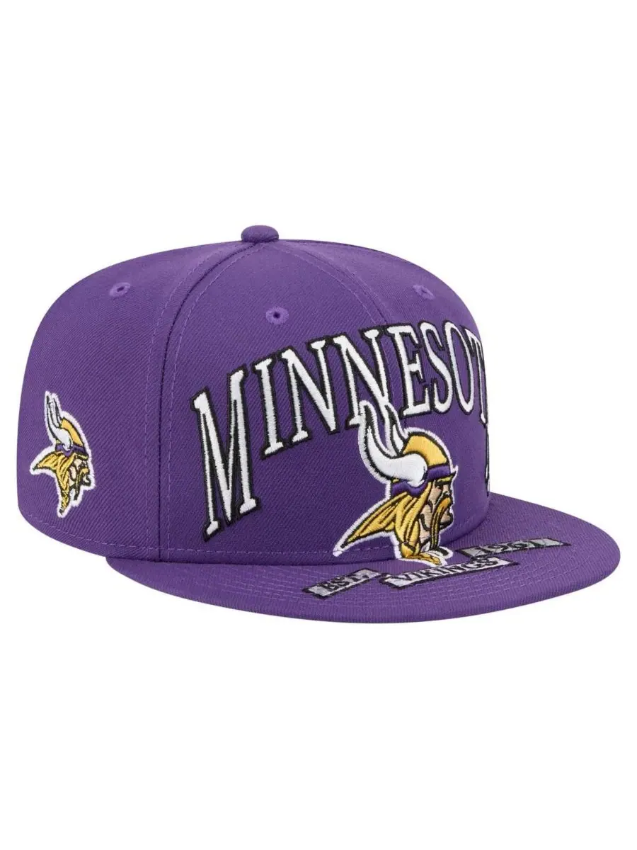 New Era Мужская фиолетовая кепка Minnesota Vikings Oversized 59FIFTY Fitted Hat