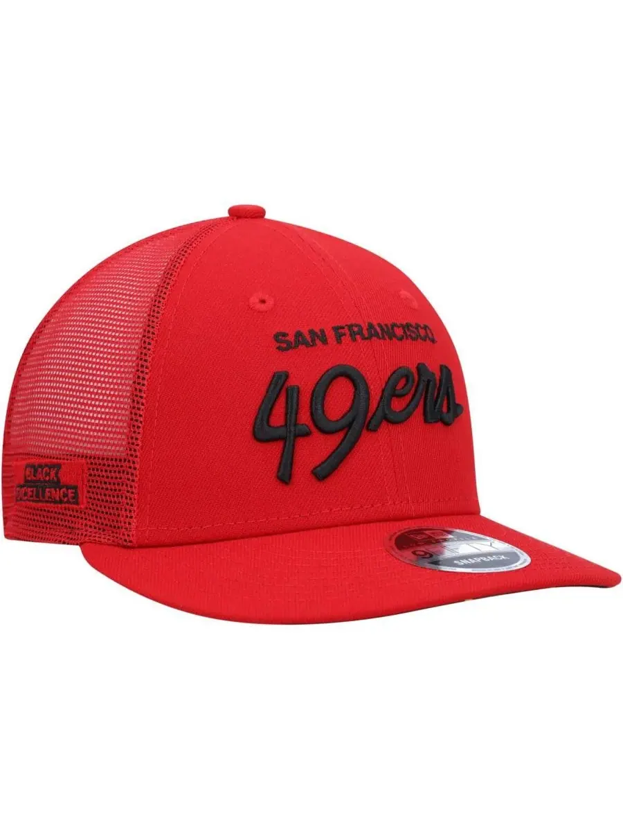 New Era Мужская алая кепка San Francisco 49ers, посвященная Месяцу истории чернокожих, 9FIFTY — изображение 3 из 4, алый