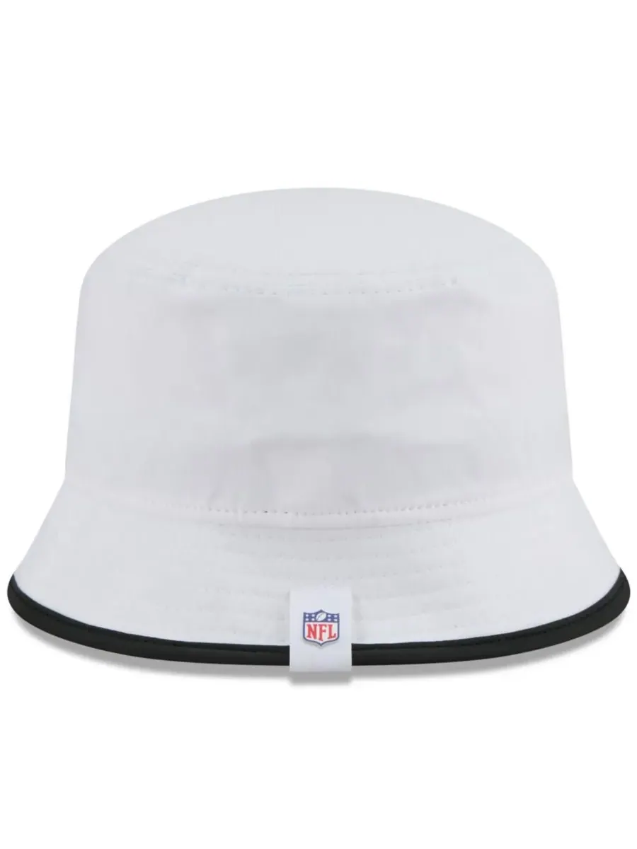 New Era Мужская белая панама Las Vegas Raiders 2025 NFL Training Camp Stretch Bucket — изображение 5 из 5, белый