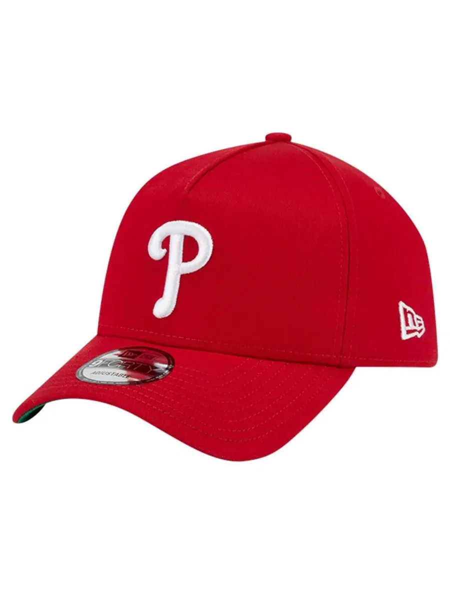 Мужская красная бейсболка Philadelphia Phillies в командных цветах, модель A-Frame 9FORTY