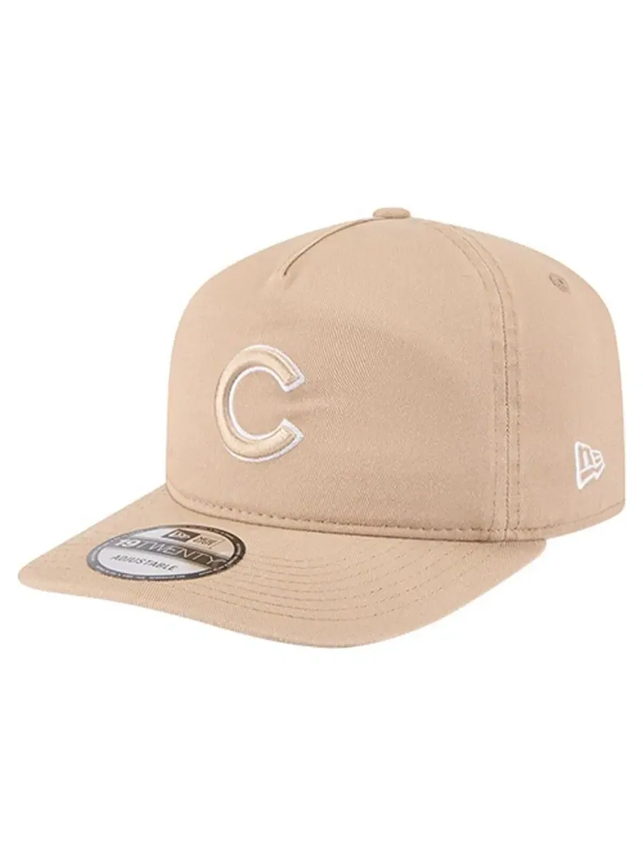 Мужская светло-бежевая регулируемая кепка Chicago Cubs Cam 19TWENTY New Era