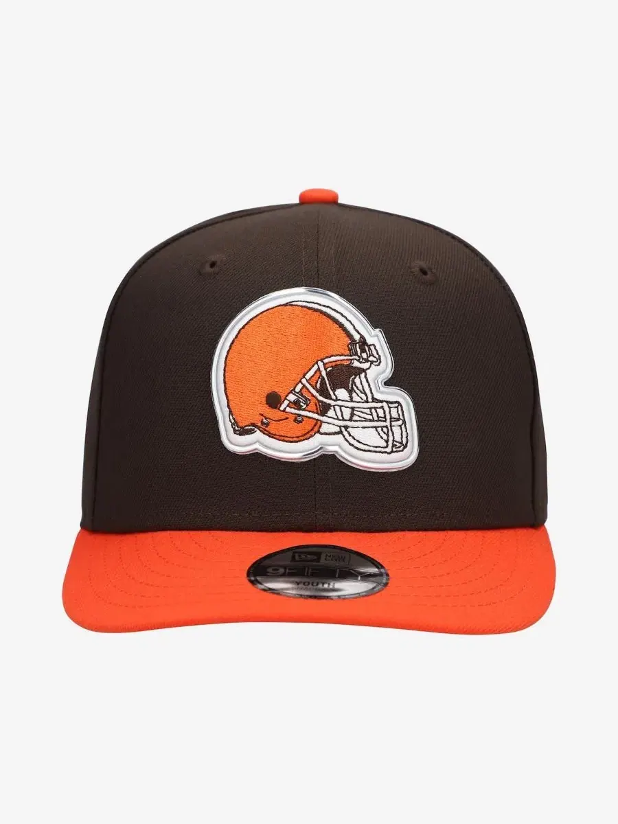 Кепка-снэпбек с вышитым логотипом Cleveland Browns New Era — изображение 2 из 5, коричневый оранжевый