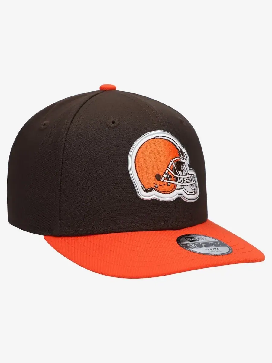 Кепка-снэпбек с вышитым логотипом Cleveland Browns New Era — изображение 3 из 5, коричневый оранжевый