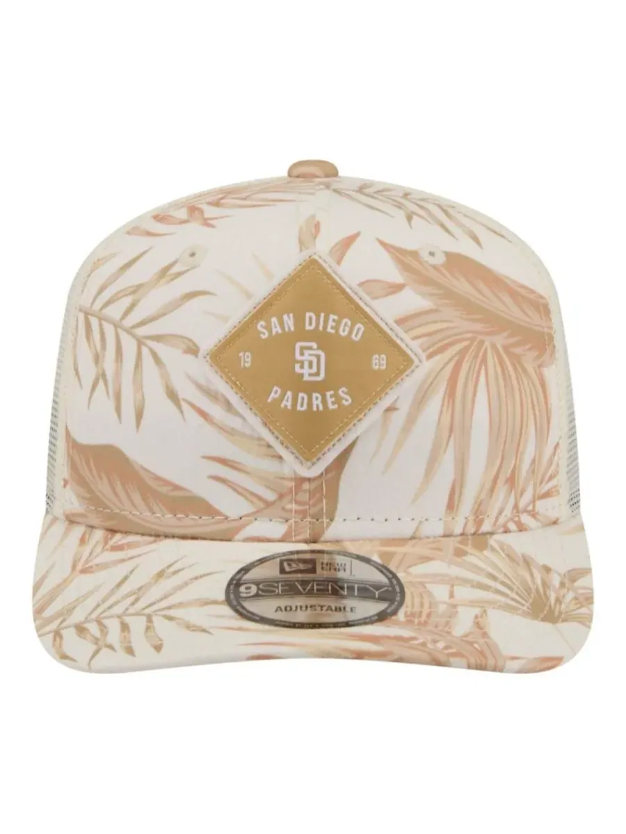 Кепка-тракер с принтом San Diego Padres Tonal Palm COOLERA 9SEVENTY New Era — изображение 2 из 7, бежевый