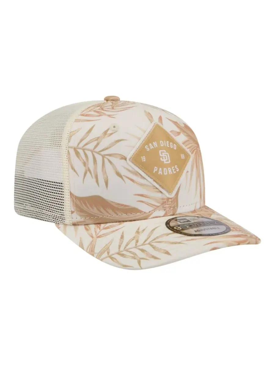 Кепка-тракер с принтом San Diego Padres Tonal Palm COOLERA 9SEVENTY New Era — изображение 3 из 7, бежевый