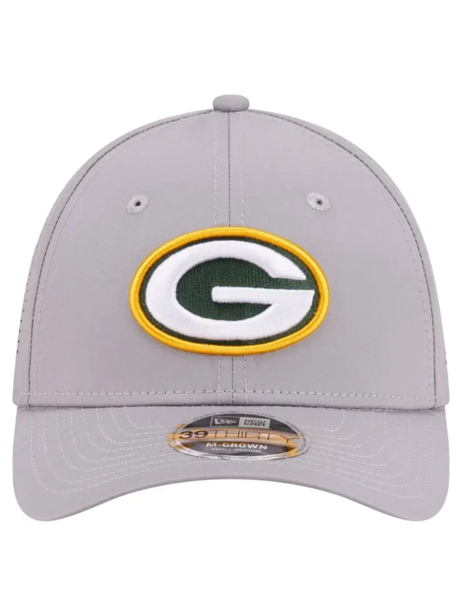 Кепка с вышивкой Green Bay Packers, M-Crown Flex Fit New Era — изображение 2 из 7, серый
