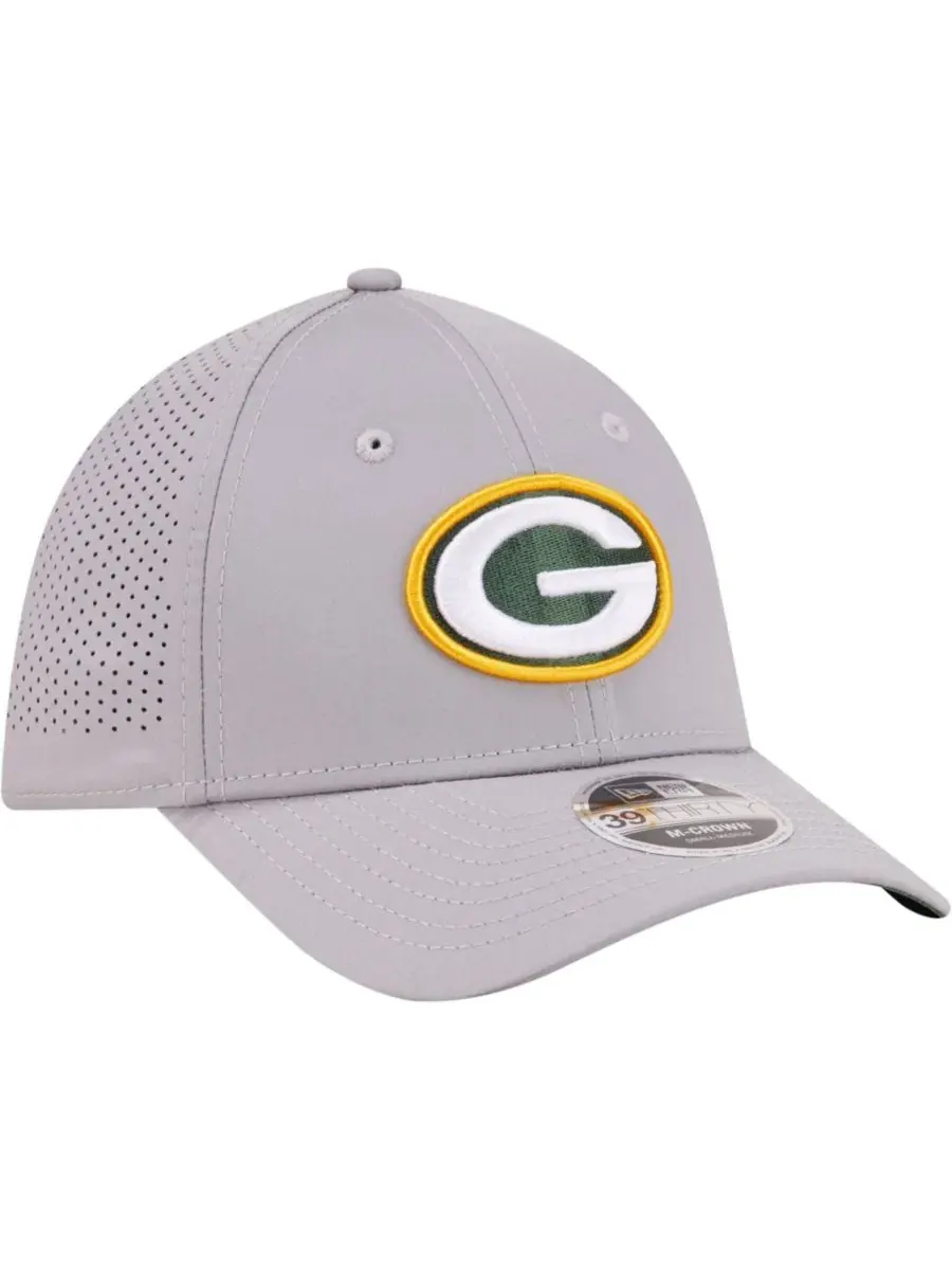 Кепка с вышивкой Green Bay Packers, M-Crown Flex Fit New Era — изображение 3 из 7, серый