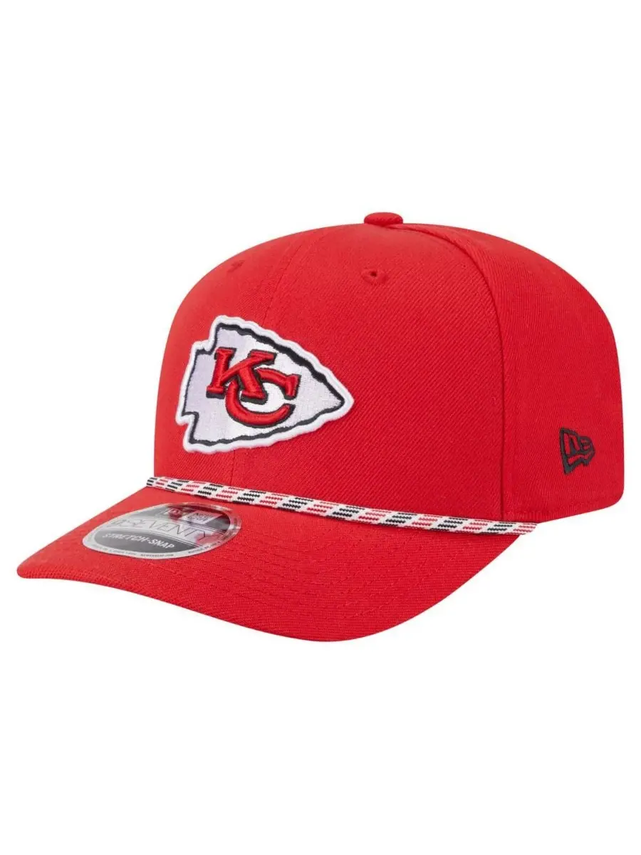 New Era Мужская красная кепка Kansas City Chiefs Gameday Multi Rope 9SEVENTY с эластичными