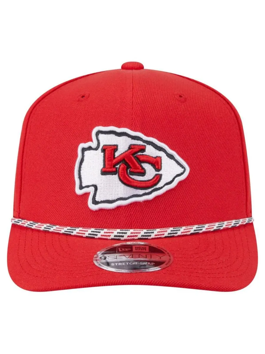 New Era Мужская красная кепка Kansas City Chiefs Gameday Multi Rope 9SEVENTY с эластичными — изображение 4 из 4, красный