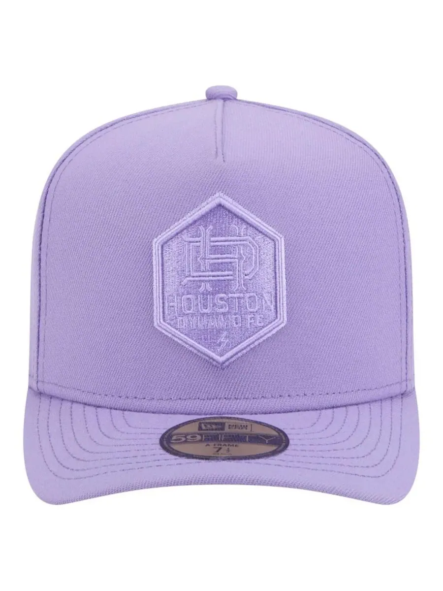 New Era Мужская фиолетовая кепка Houston Dynamo FC Color Pack A-Frame 59FIFTY Fitted Hat — изображение 3 из 4, фиолетовый
