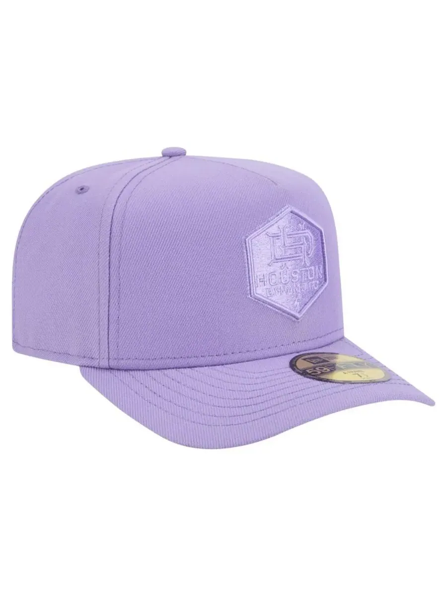 New Era Мужская фиолетовая кепка Houston Dynamo FC Color Pack A-Frame 59FIFTY Fitted Hat — изображение 4 из 4, фиолетовый