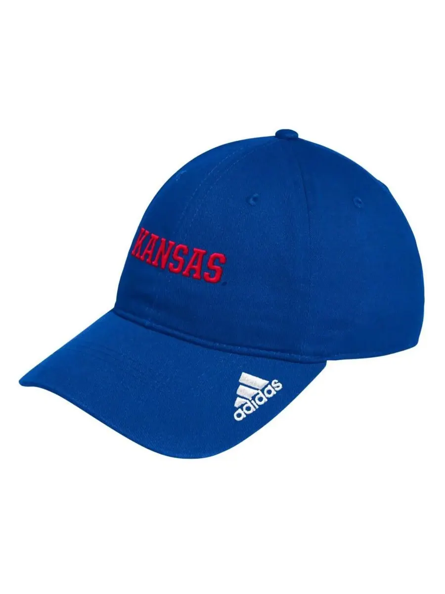 Мужская регулируемая кепка Royal Kansas Jayhawks Locker Room Wordmark Adidas