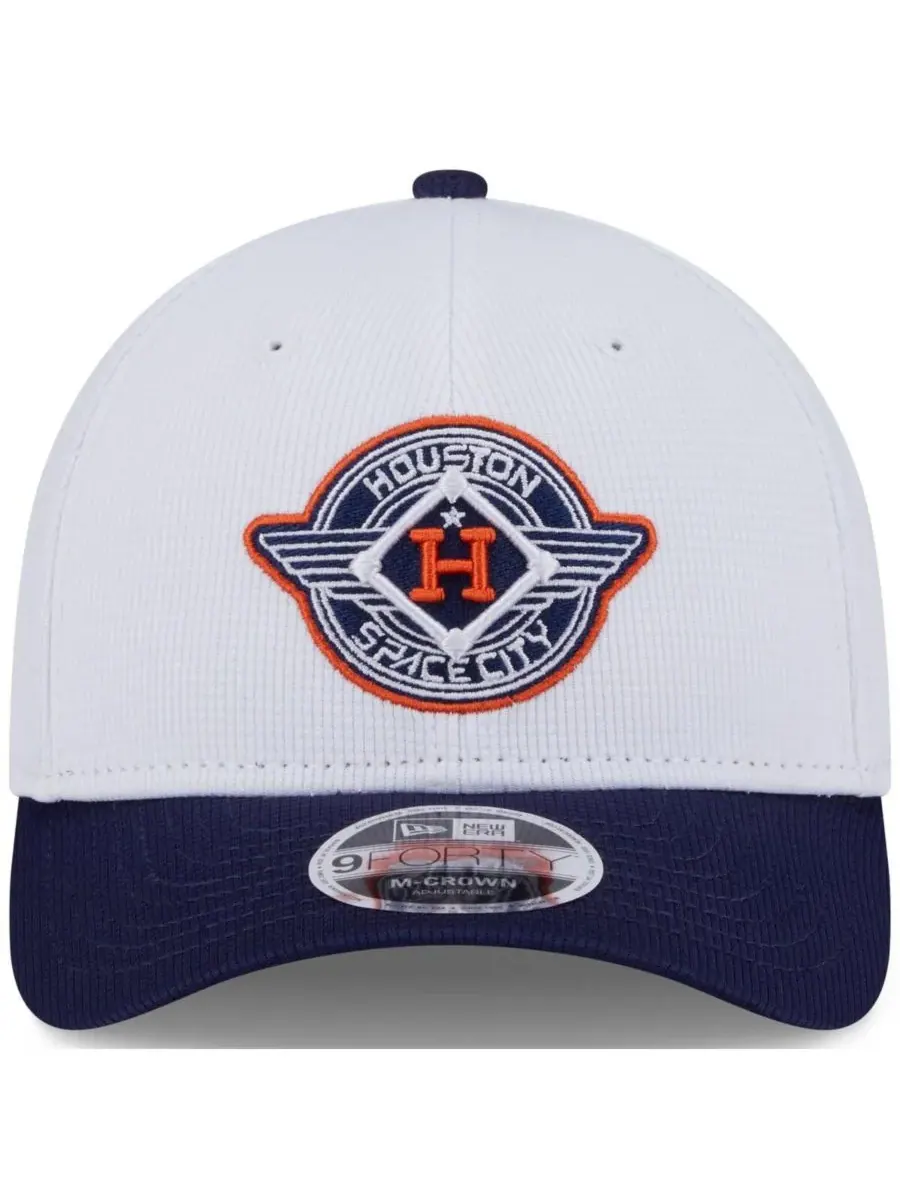 New Era Мужская белая/темно-синяя бейсболка Houston Astros 2025 City Connect Batting Practice — изображение 2 из 5