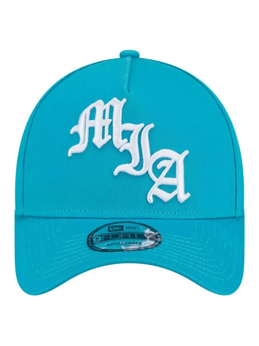 Мужская кепка Aqua Miami Dolphins Mystic 9FORTY A-Frame с регулируемой высотой New Era — изображение 3 из 4, голубой