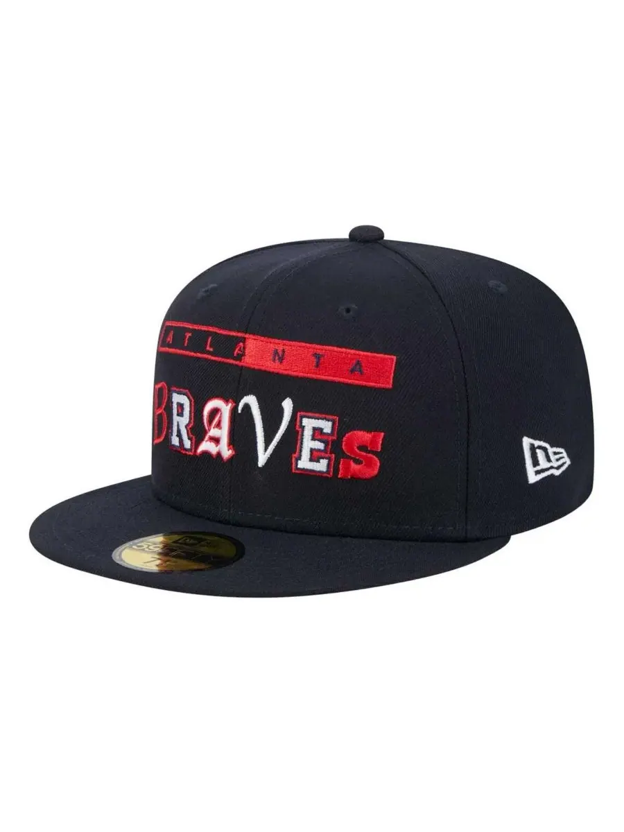 New Era Мужская темно-синяя бейсболка Atlanta Braves Ransom 59FIFTY