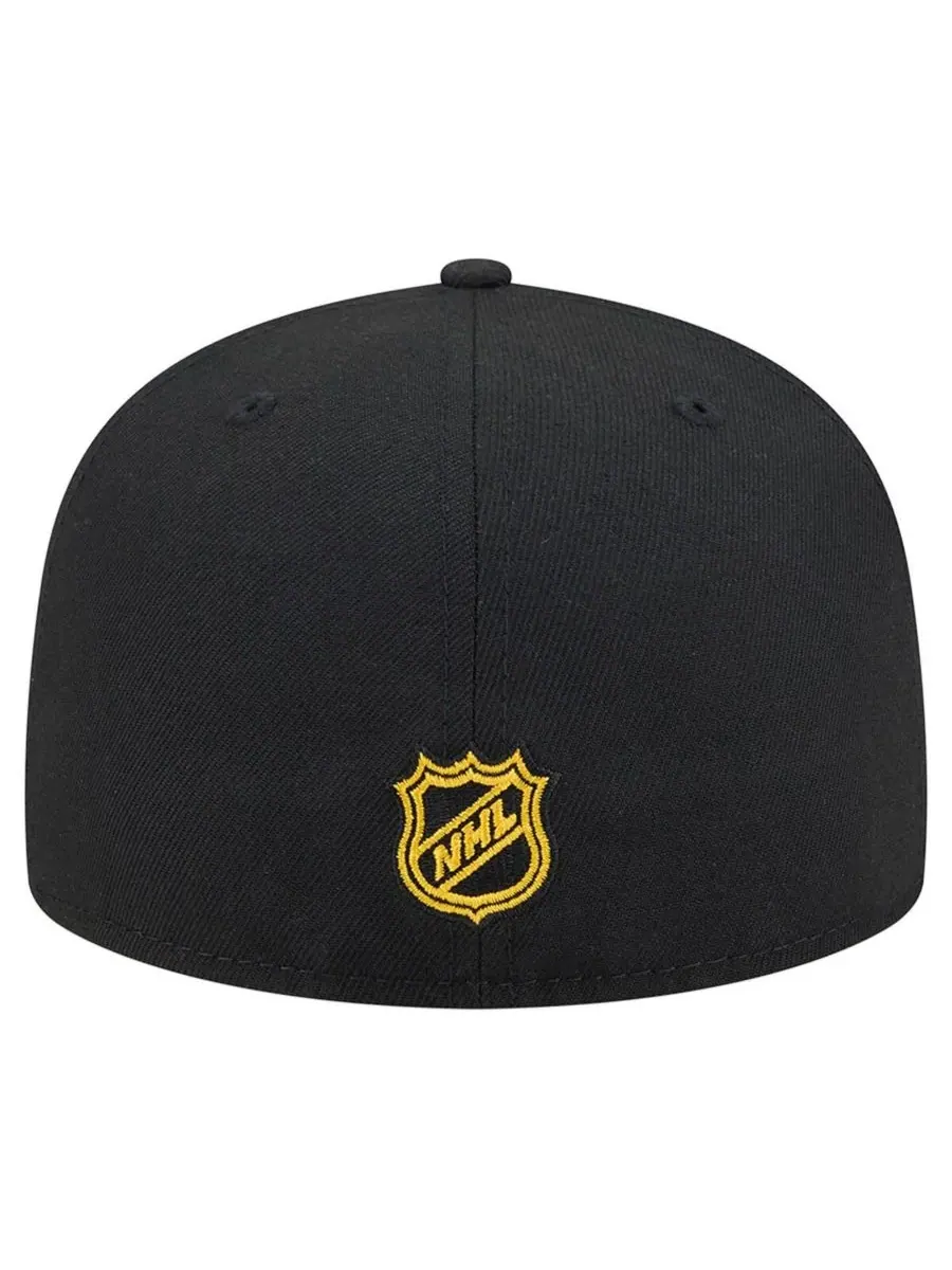 New Era Мужская черная кепка Boston Bruins Oversized Vintage Arch 59Fifty Fitted Hat — изображение 4 из 4, черный
