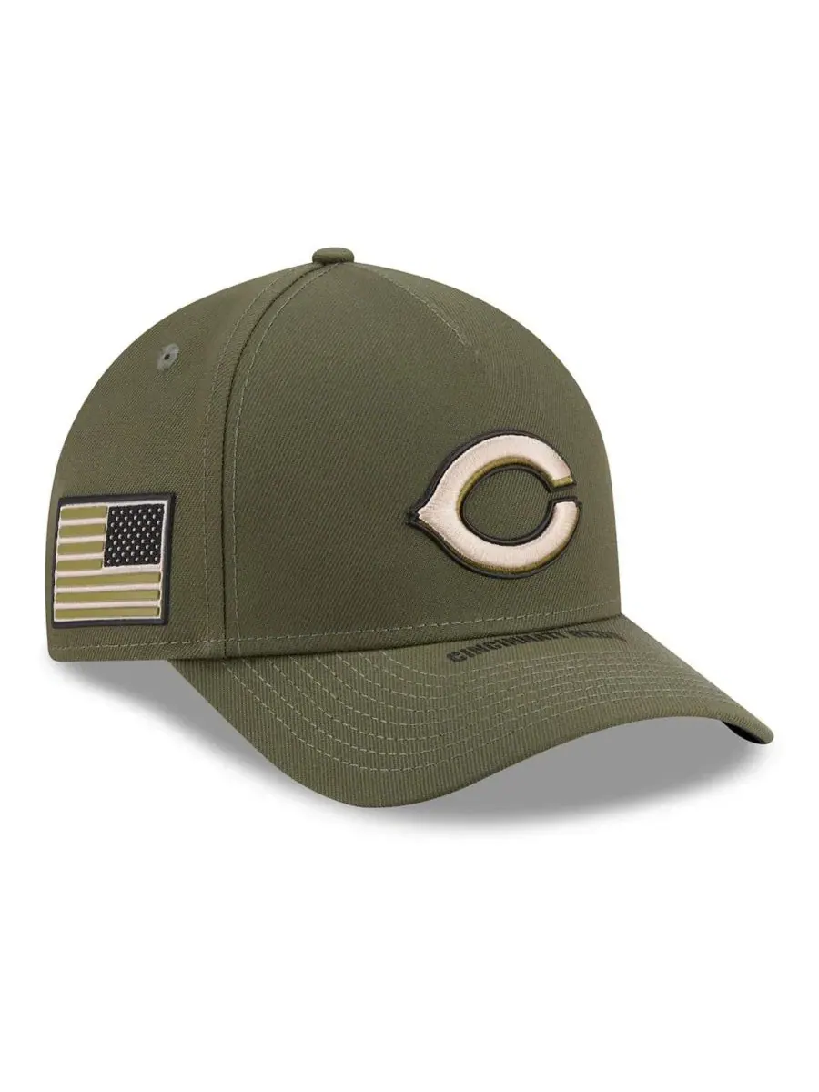 Кепка с вышивкой Cincinnati Reds 2026 Armed Forces Day 9FORTY M-Crown Adjustable Hat New Era