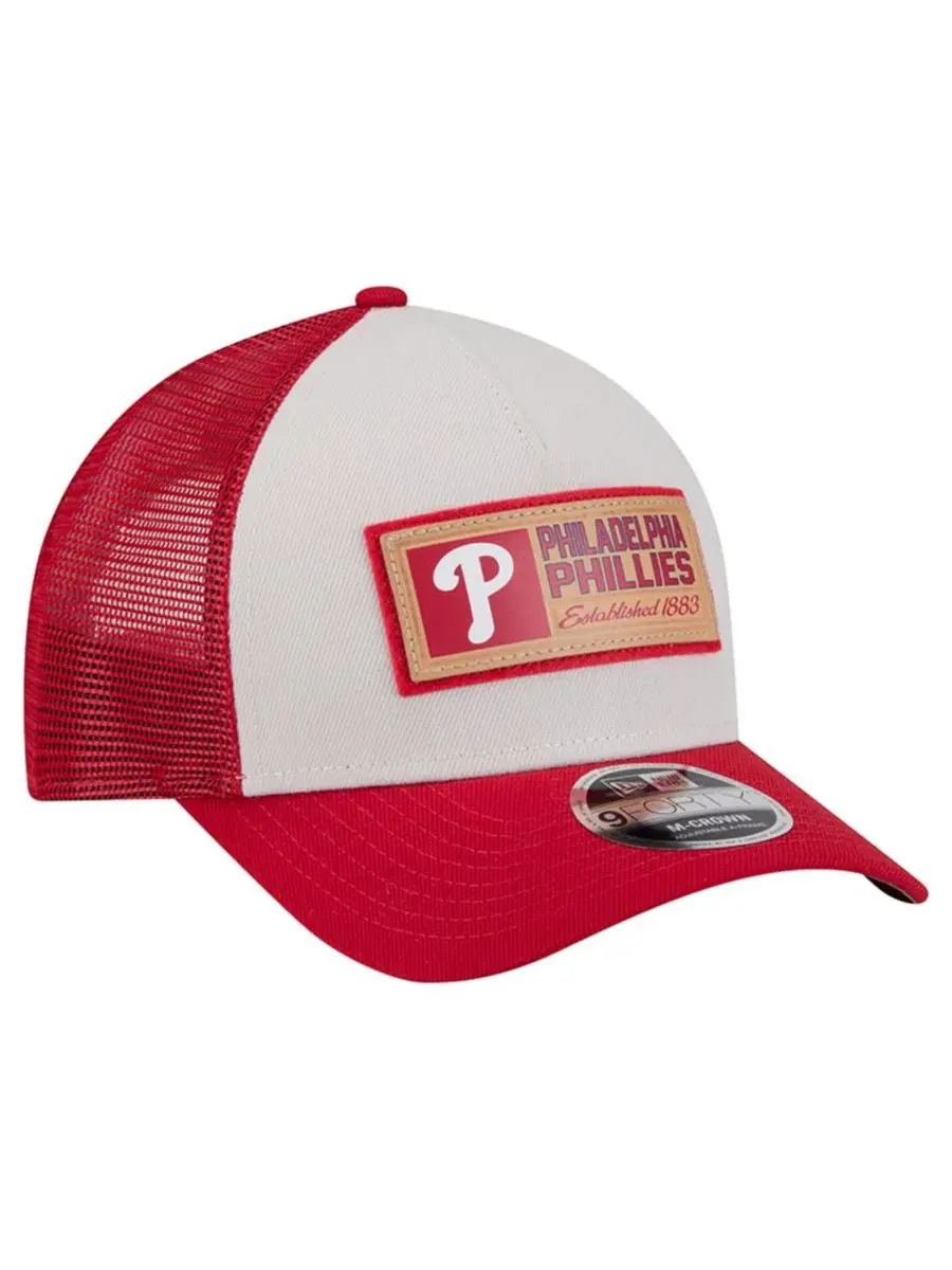 Кепка-тракер с принтом Text A-Frame Trucker 9FORTY New Era — изображение 3 из 5, красный