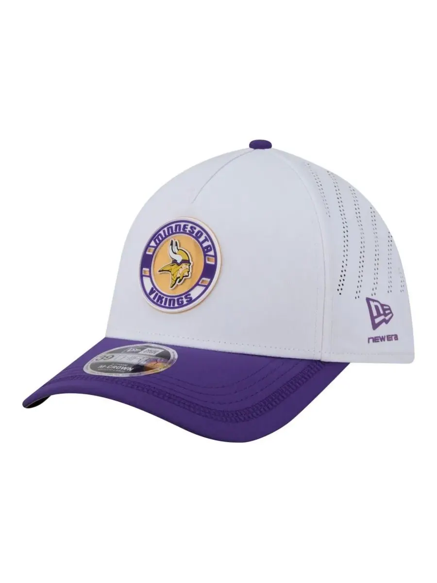 Кепка с принтом Minnesota Vikings, модель Patch 39THIRTY A-Frame M-Crown New Era