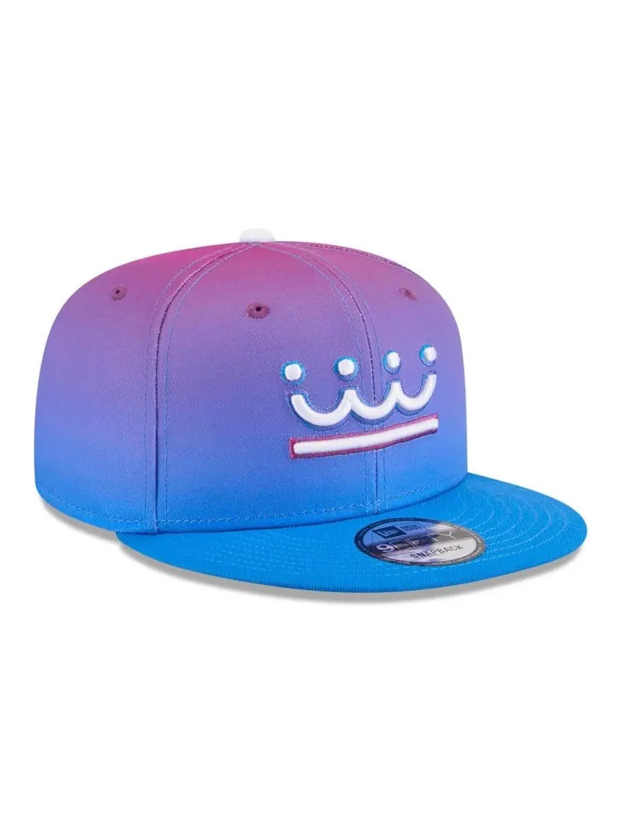 Бейсболка 9FIFTY с вышивкой Kansas City Royals 2026 City Connect New Era — изображение 3 из 5, фиолетовый синий