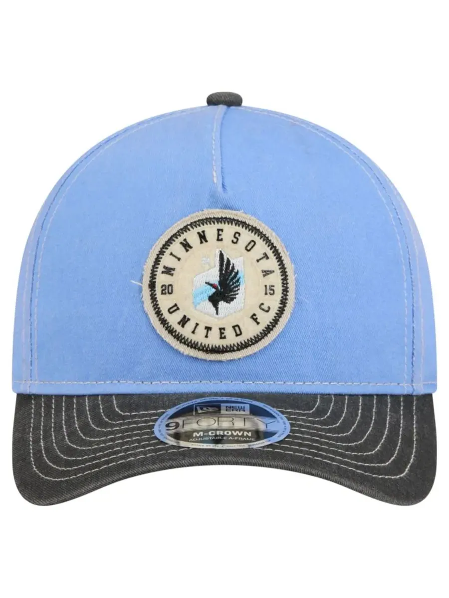 Кепка с вышивкой Minnesota United FC 9FORTY New Era — изображение 5 из 5, светлый синий
