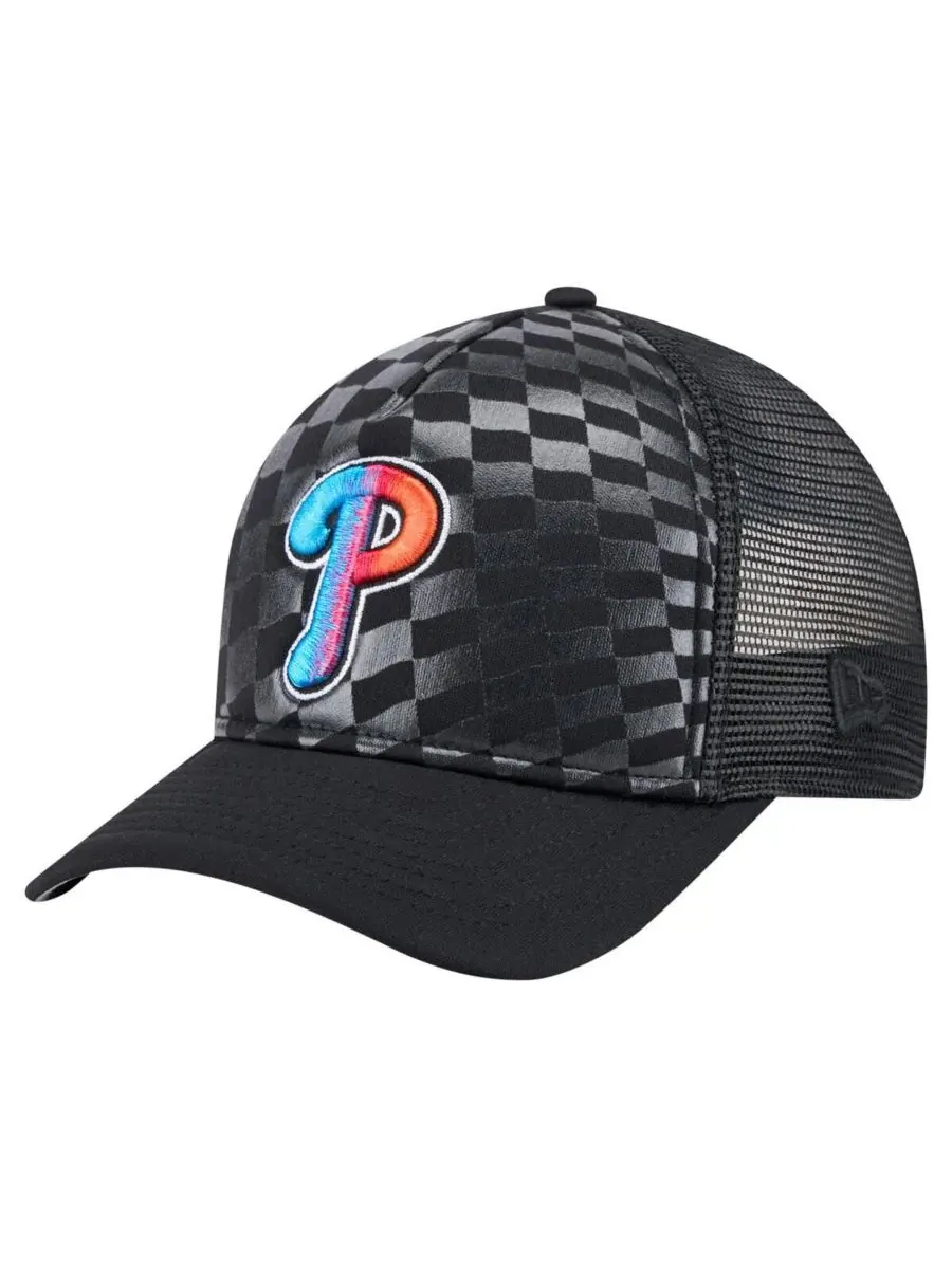 New Era Мужская черная кепка-тракер Philadelphia Phillies Gradient 9FORTY A-Frame M-Crown с