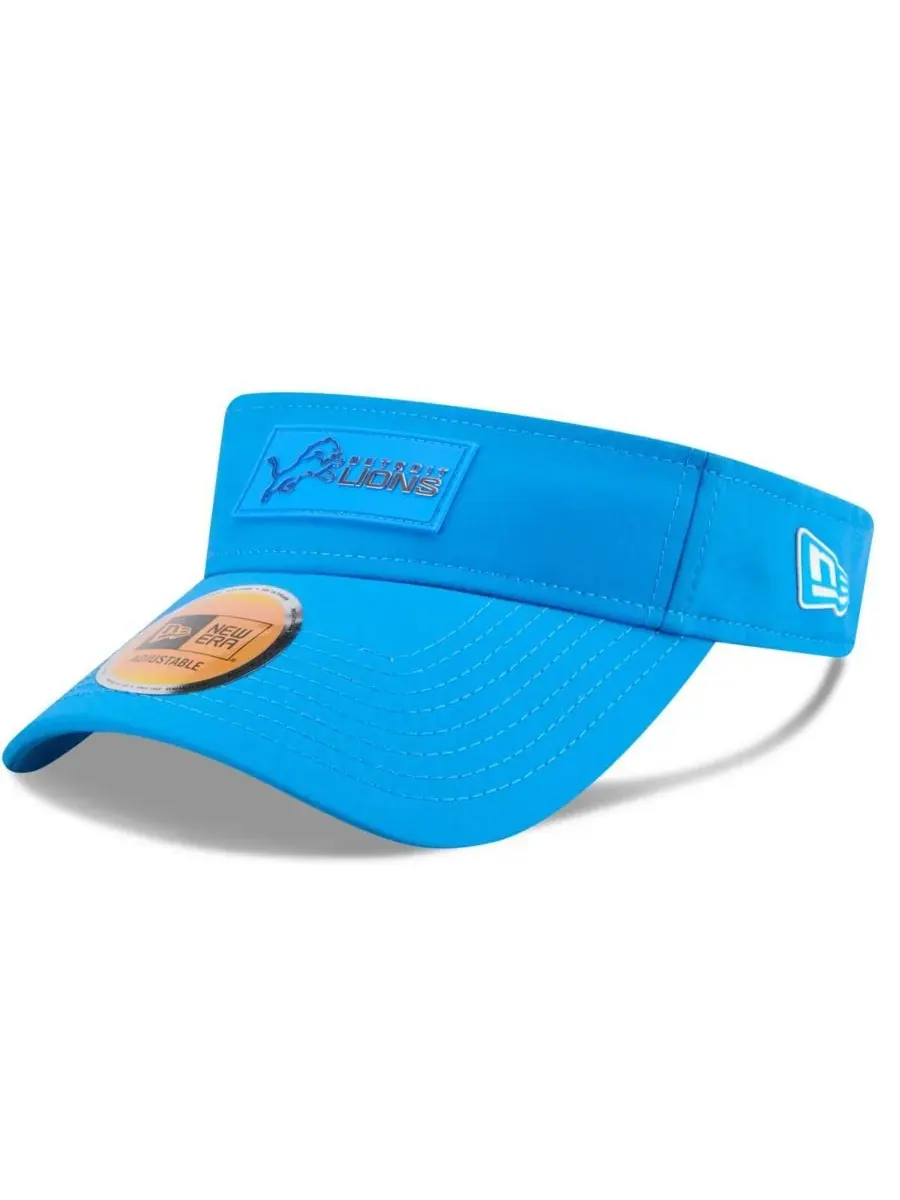 New Era Мужская синяя кепка-козырек Detroit Lions 2025 Sideline