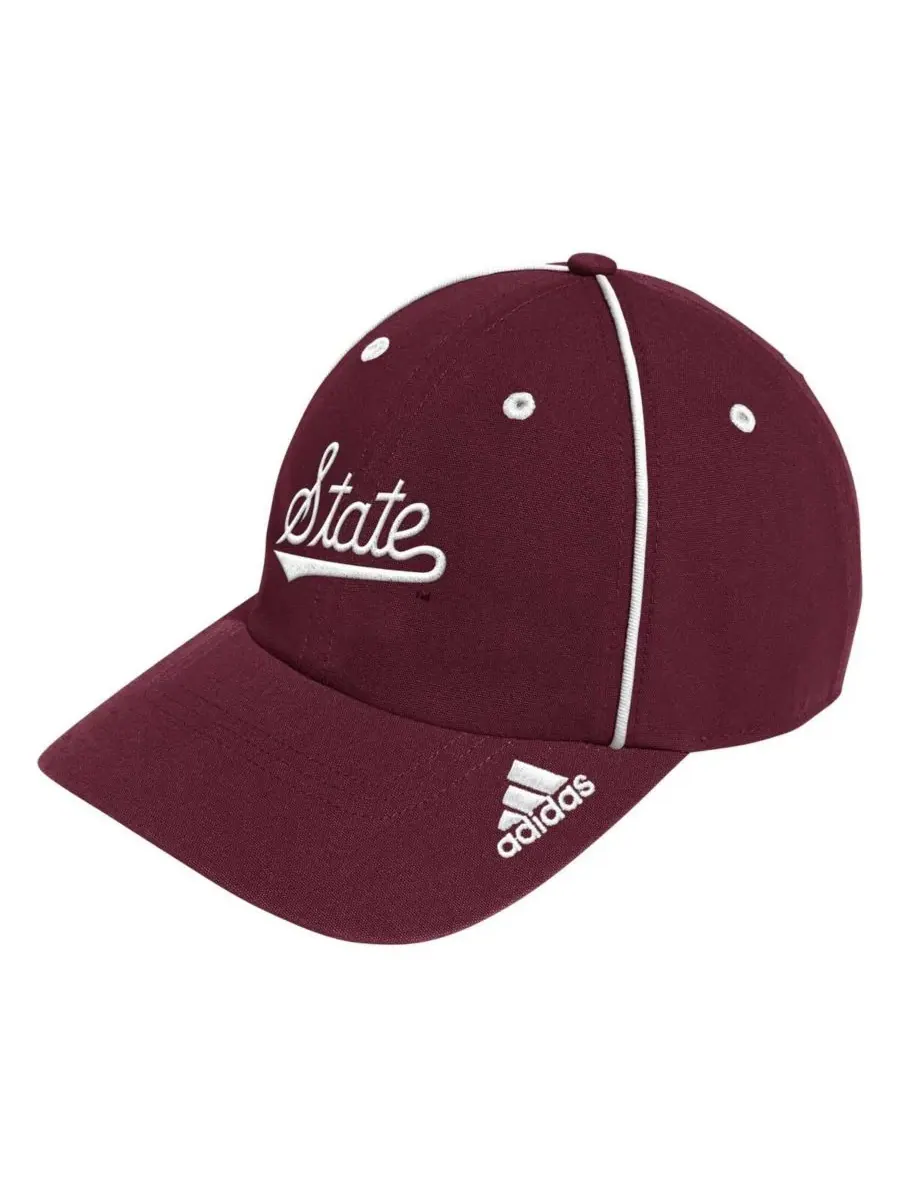 Adidas Мужская бордовая кепка Mississippi State Bulldogs Locker Room Athlete Pack Slouch Adjustable