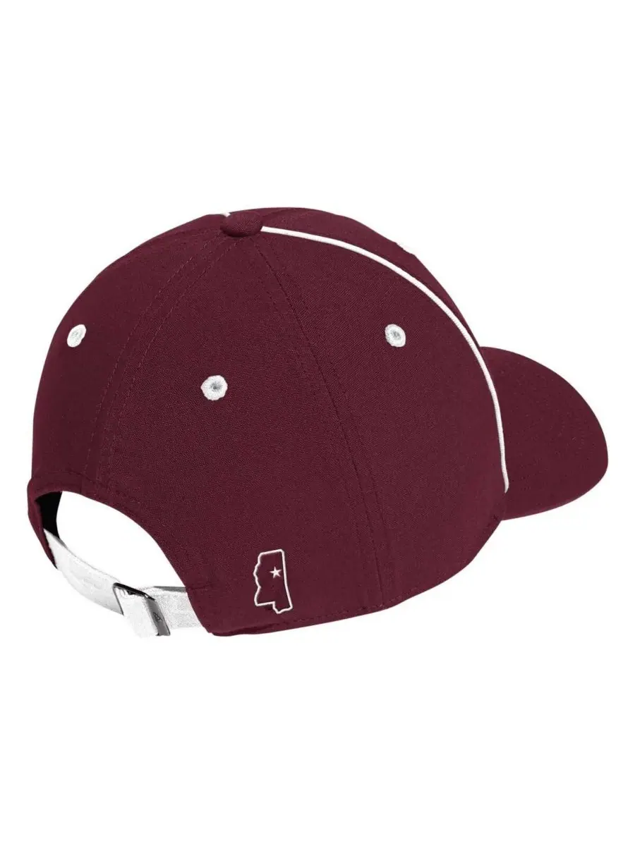 Adidas Мужская бордовая кепка Mississippi State Bulldogs Locker Room Athlete Pack Slouch Adjustable — изображение 2 из 2