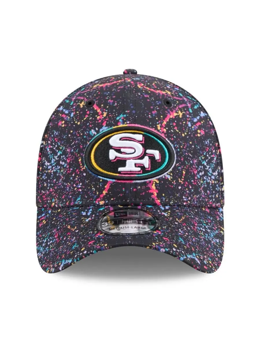 New Era Мужская черная кепка San Francisco 49ers 2025 NFL Crucial Catch 39THIRTY Flex — изображение 2 из 4, черный
