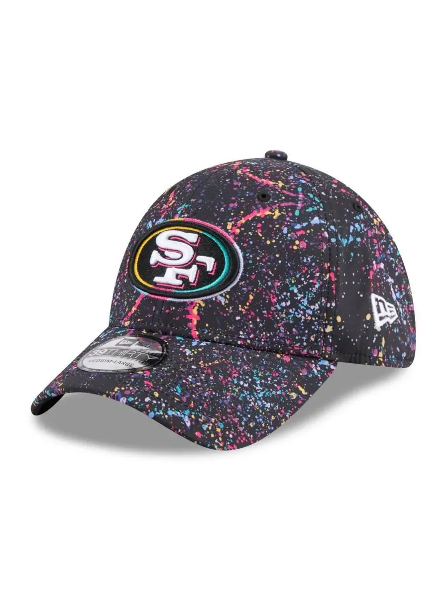 New Era Мужская черная кепка San Francisco 49ers 2025 NFL Crucial Catch 39THIRTY Flex — изображение 3 из 4, черный