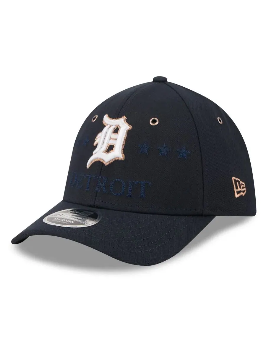 Кепка 39THIRTY Flex Hat с вышивкой Detroit Tigers New Era — изображение 3 из 5, темно-синий