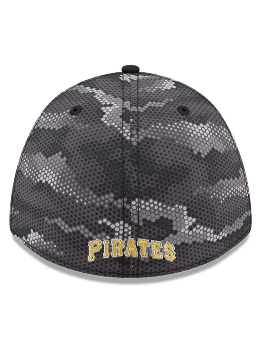 Кепка с камуфляжным принтом Pittsburgh Pirates 39THIRTY A-Frame Flex Hat New Era — изображение 4 из 5, черный