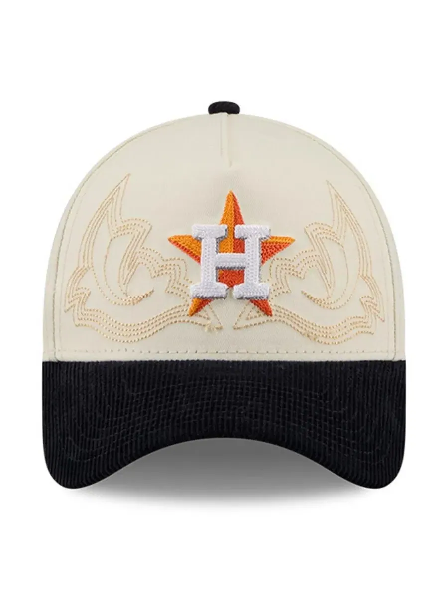 Кепка New Era Houston Astros Western Stitch 9FORTY A-Frame — изображение 2 из 5, серый