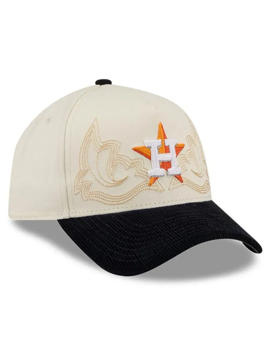 Кепка New Era Houston Astros Western Stitch 9FORTY A-Frame — изображение 3 из 5, серый
