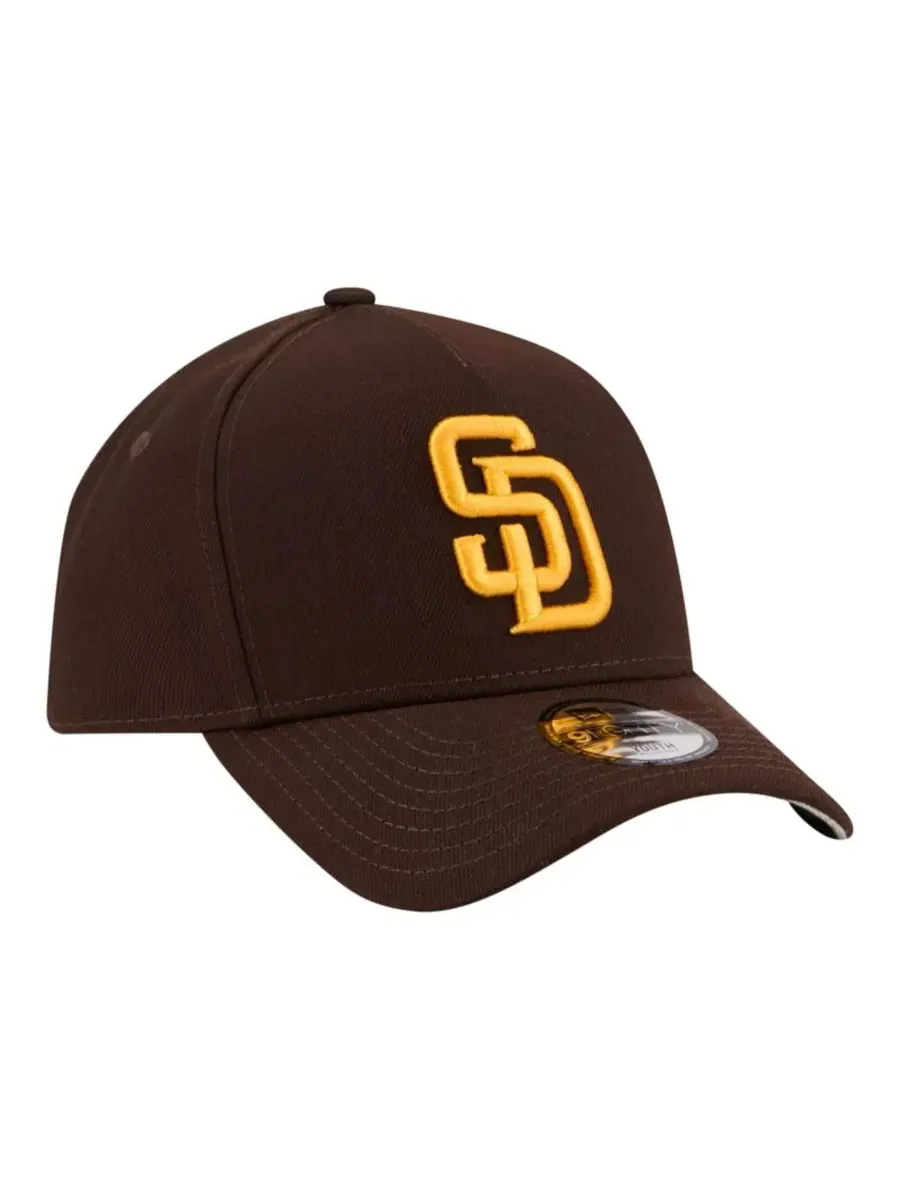 Кепка New Era 9FORTY A-Frame с вышитым логотипом San Diego Padres — изображение 4 из 5, коричневый